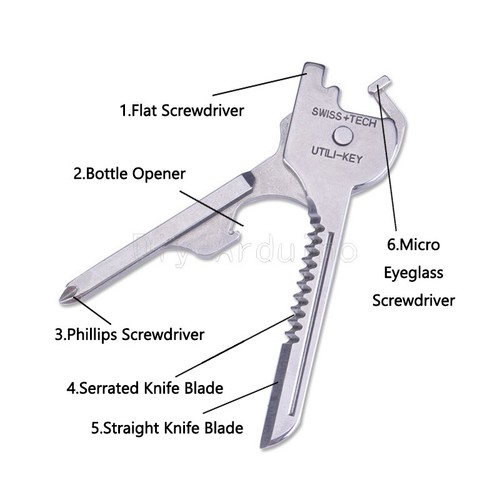 Swiss tech utili key 1 - utili-key, 6-in-1